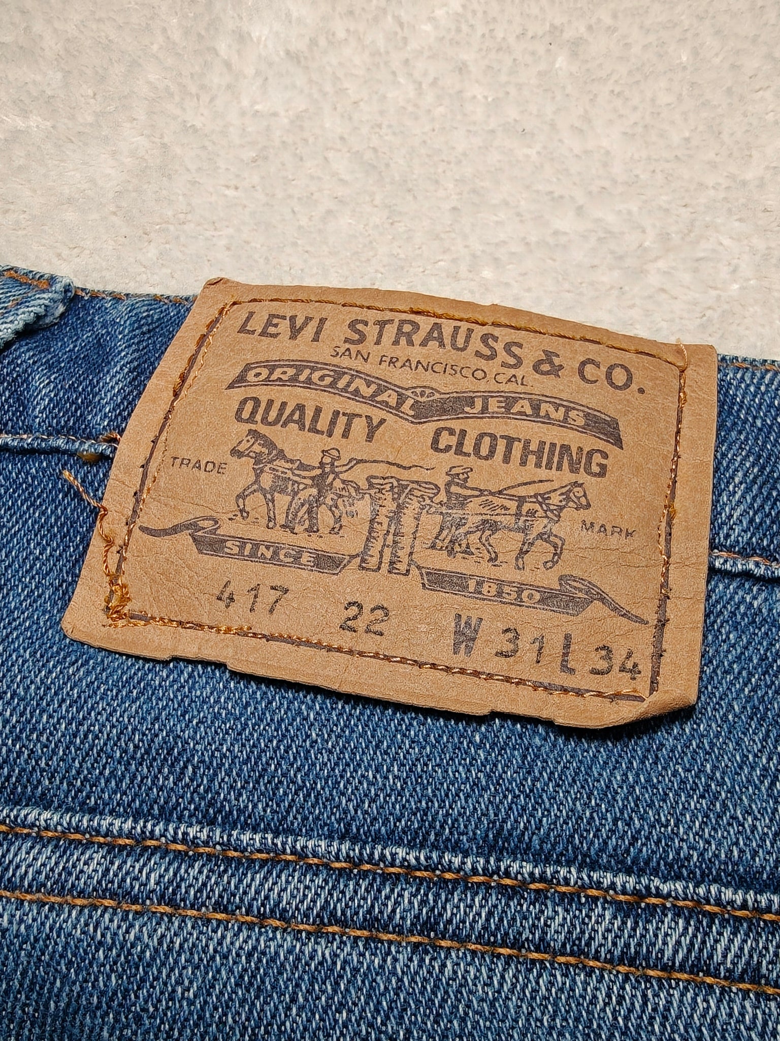 Women Levi's 417 Blue Bootcut W31 L30 (EU 40/L) Jeans