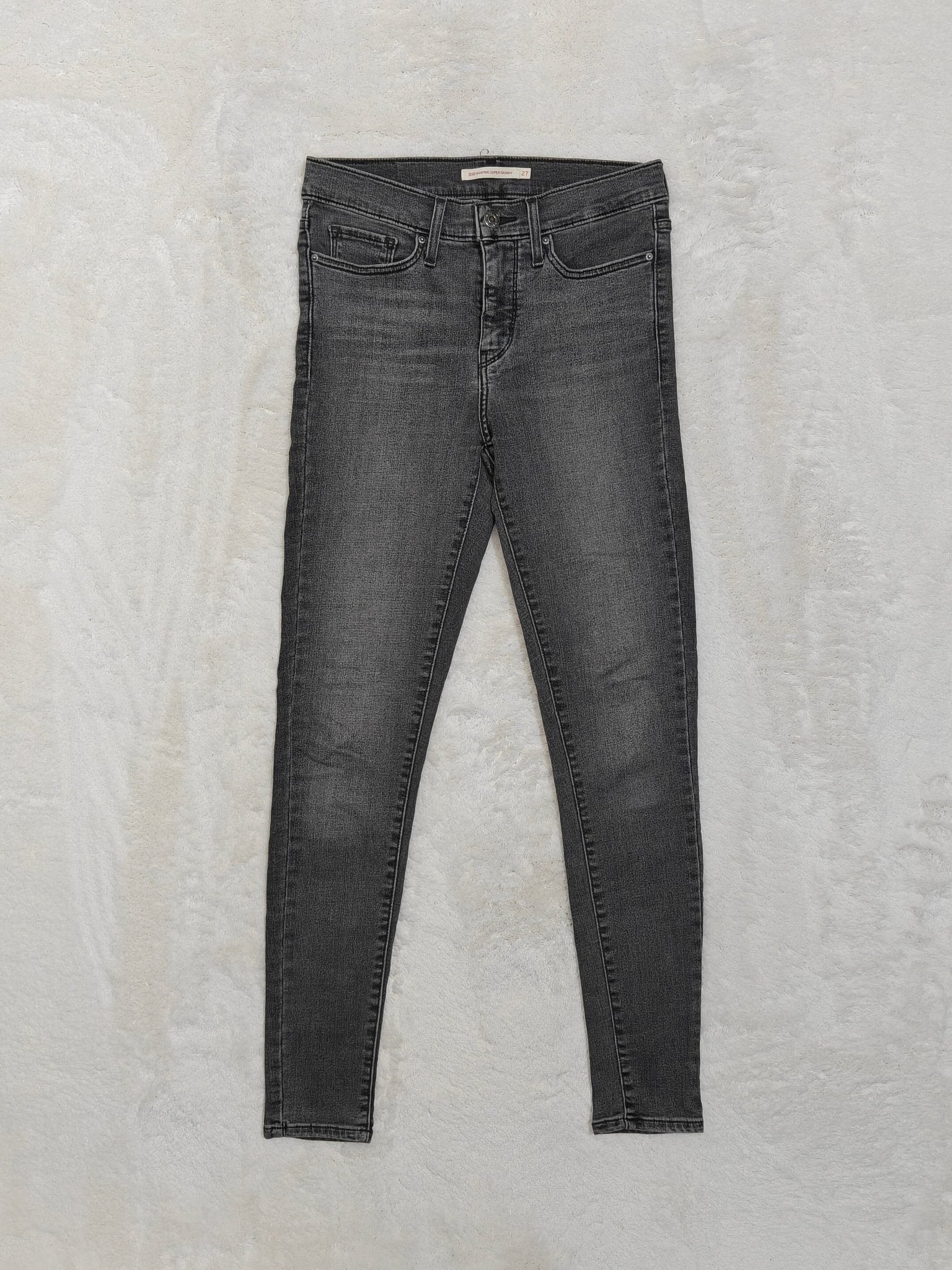 Women Levi's 310 Black Skinny W27 L30 (EU 36/S) Jeans