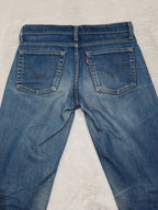Women Levi's 536 Blue Straight W27 L32 (EU 36/S) Jeans