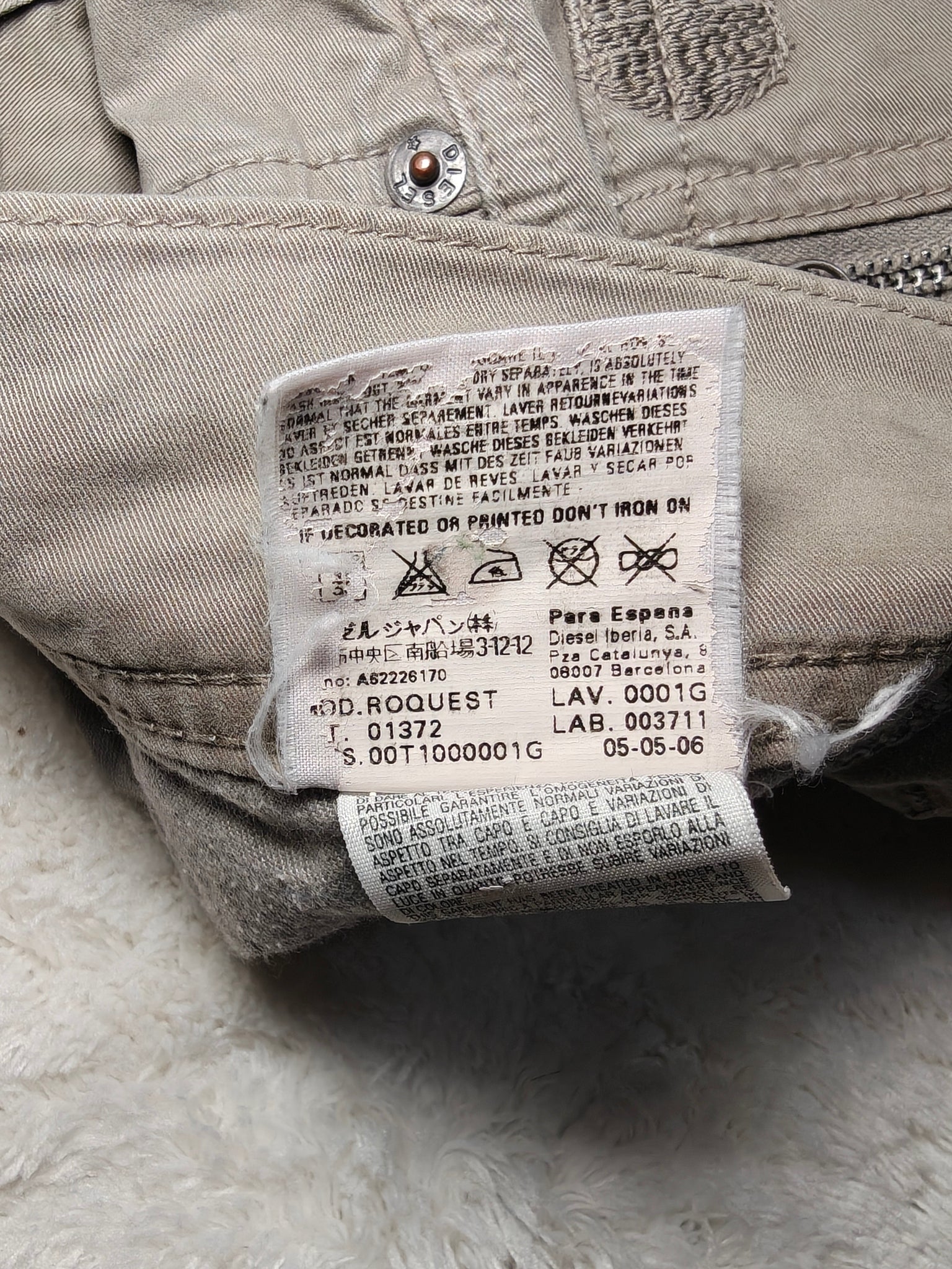 Women Diesel Roquest Taupe Cropped W26 (EU 36/S) Jeans