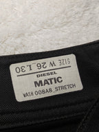 Women Diesel Matic Black Skinny W26 L30 (EU 36/S) Jeans