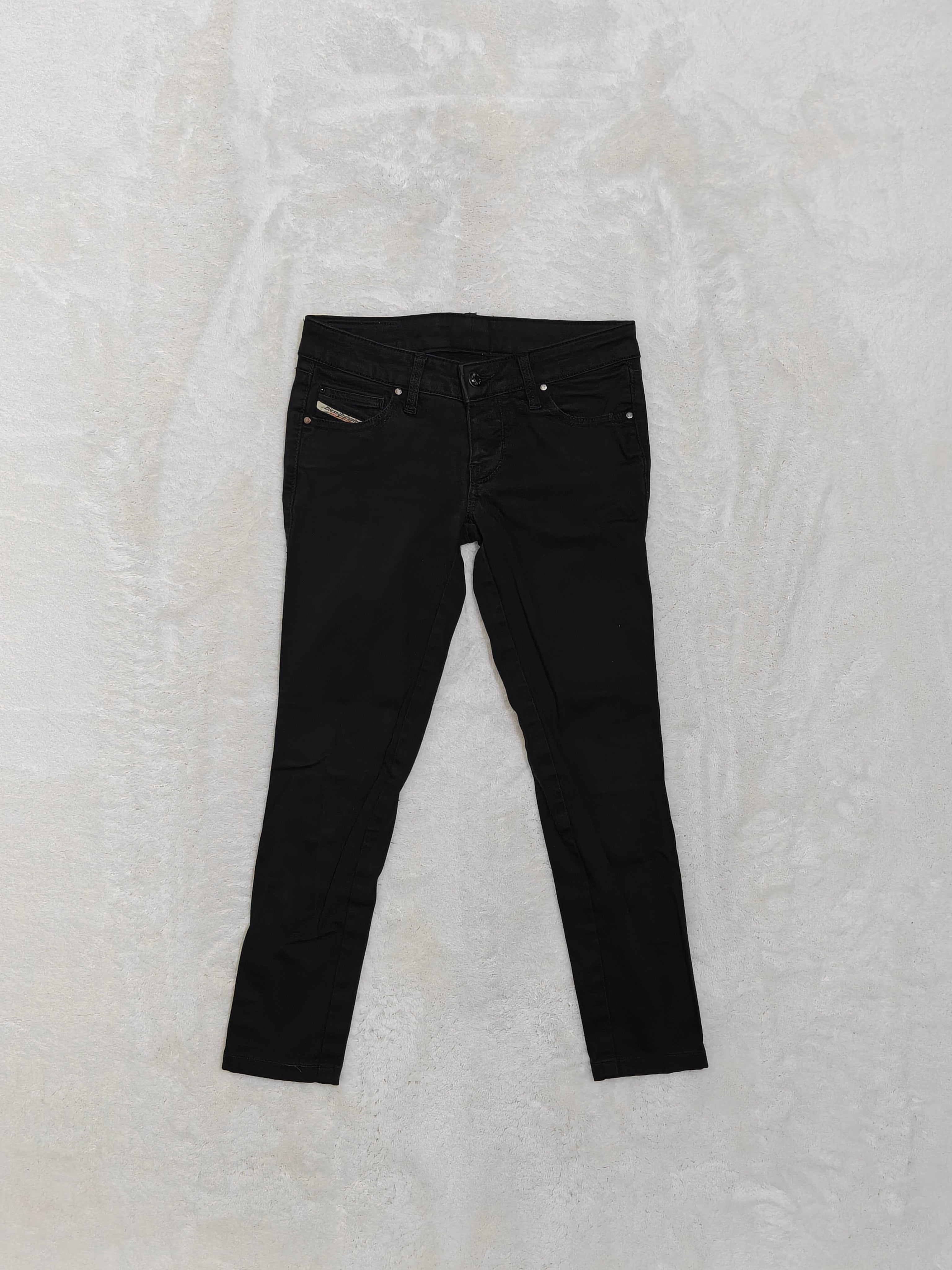 Women Diesel Cuddy Black Wash 0033Z Skinny Cropped W25 (EU 34/XS) Jeans