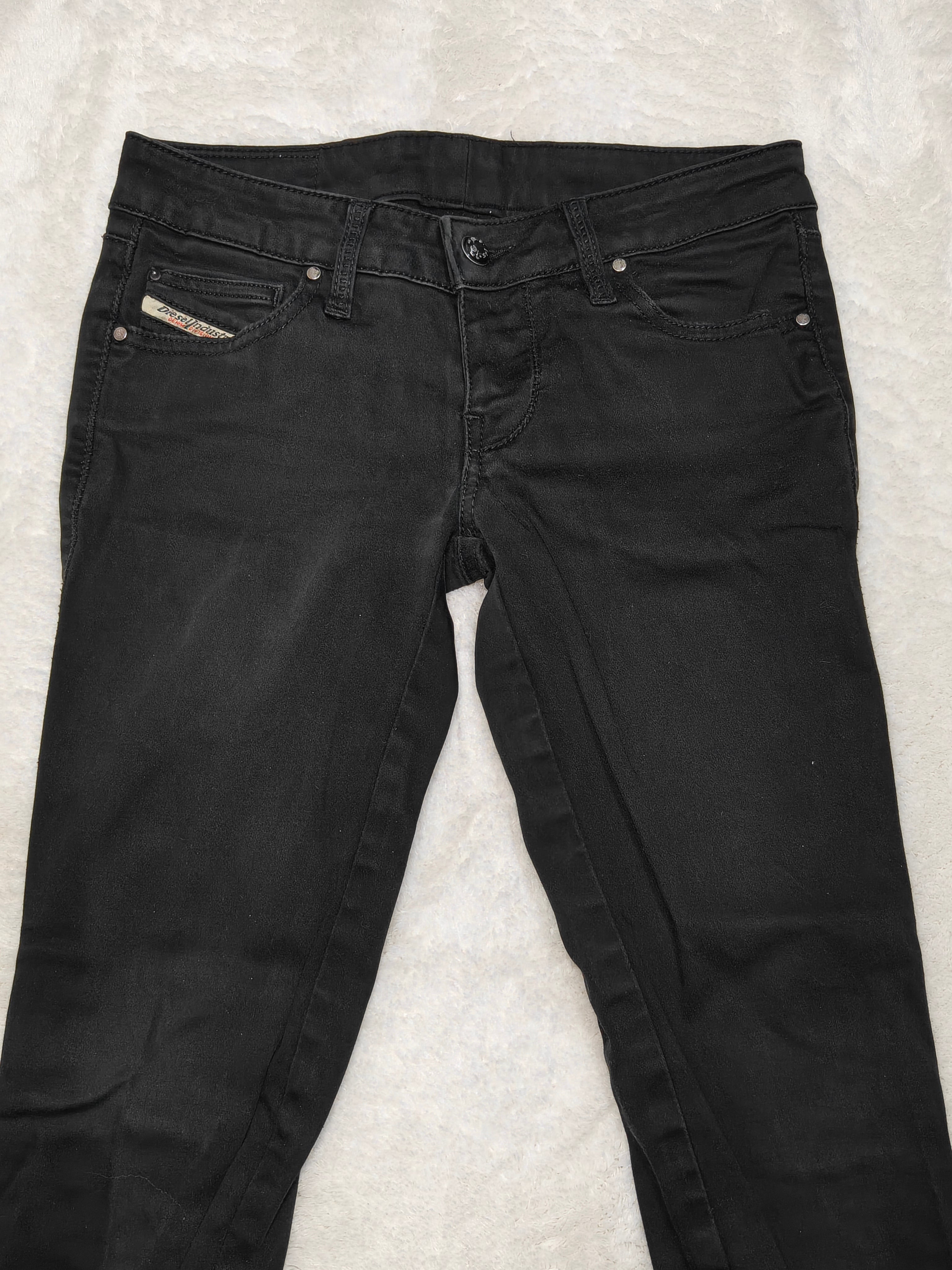 Women Diesel Cuddy Black Wash 0033Z Skinny Cropped W25 (EU 34/XS) Jeans