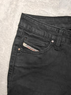 Women Diesel Cuddy Black Wash 0033Z Skinny Cropped W25 (EU 34/XS) Jeans