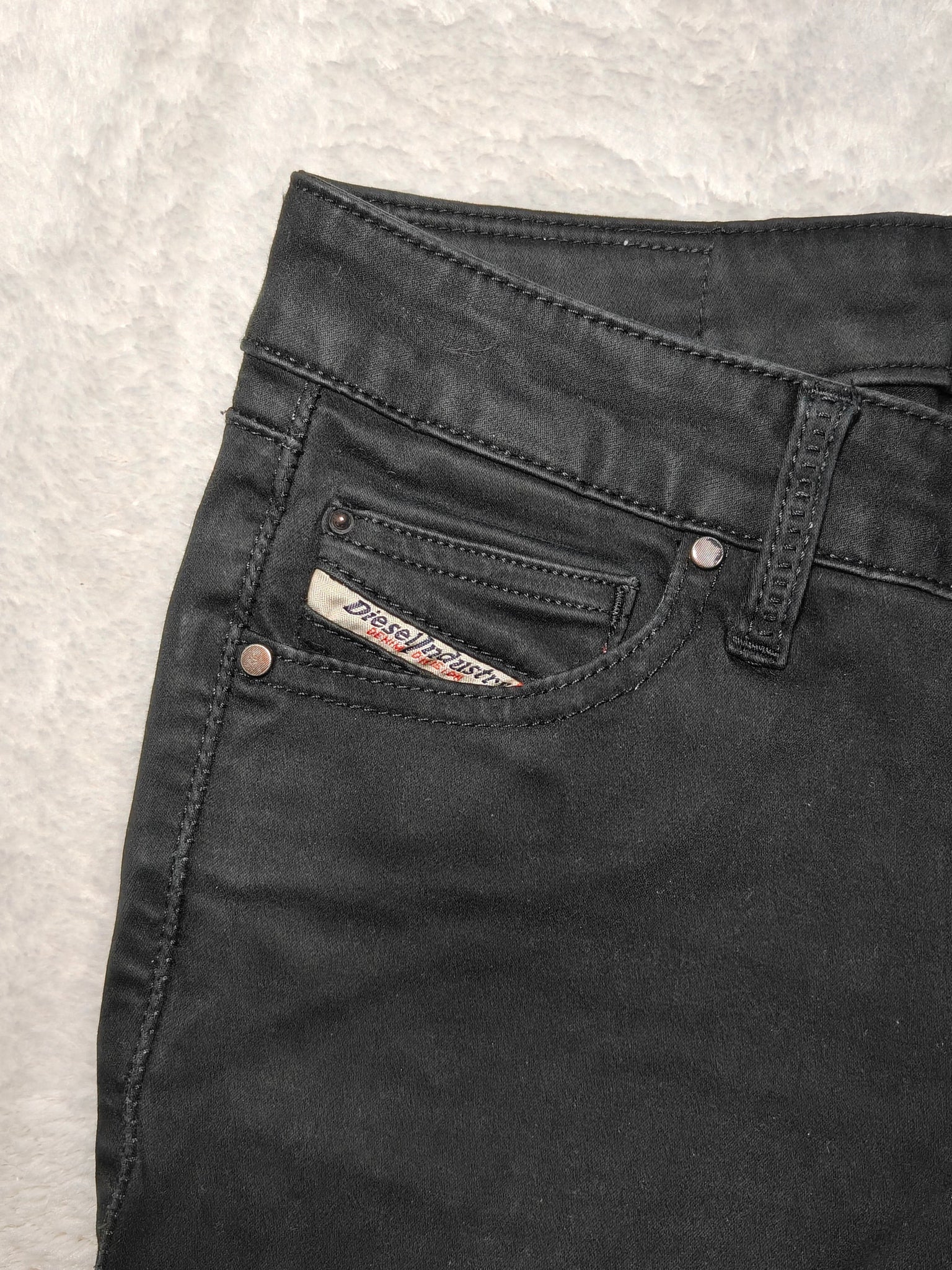 Women Diesel Cuddy Black Wash 0033Z Skinny Cropped W25 (EU 34/XS) Jeans