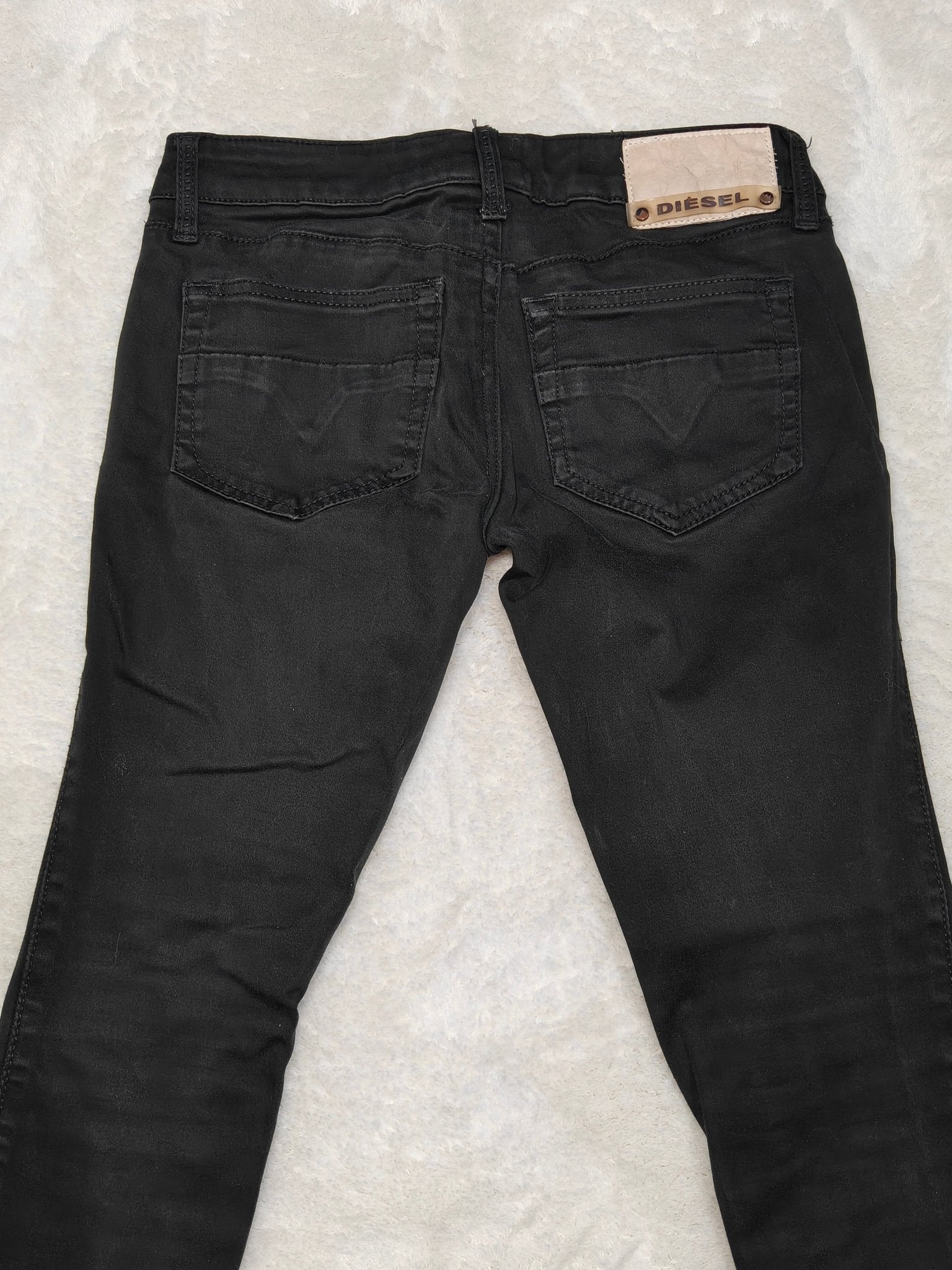 Women Diesel Cuddy Black Wash 0033Z Skinny Cropped W25 (EU 34/XS) Jeans