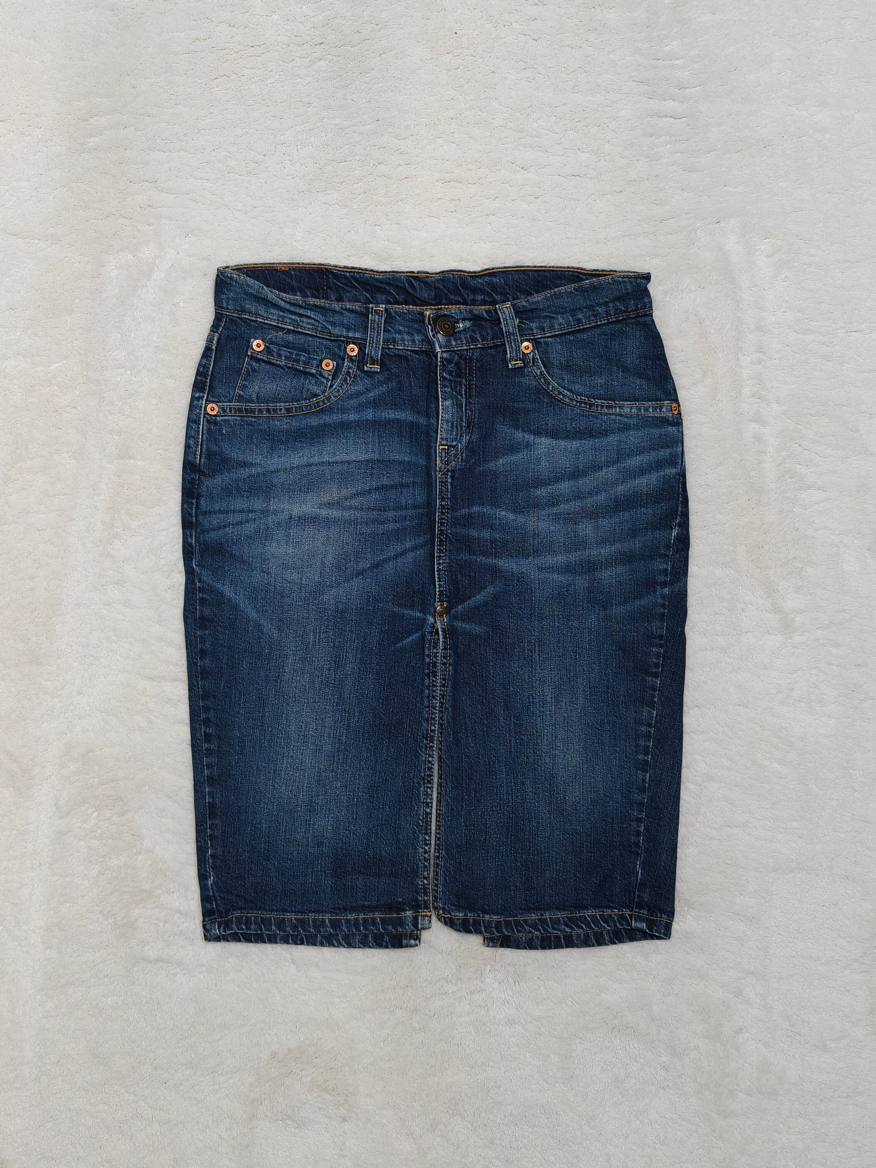 Women Levi's 669 Blue Denim Skirt (XS)