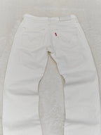 Women Levi's 570 White Straight W26 L34 (EU 36/S) Jeans