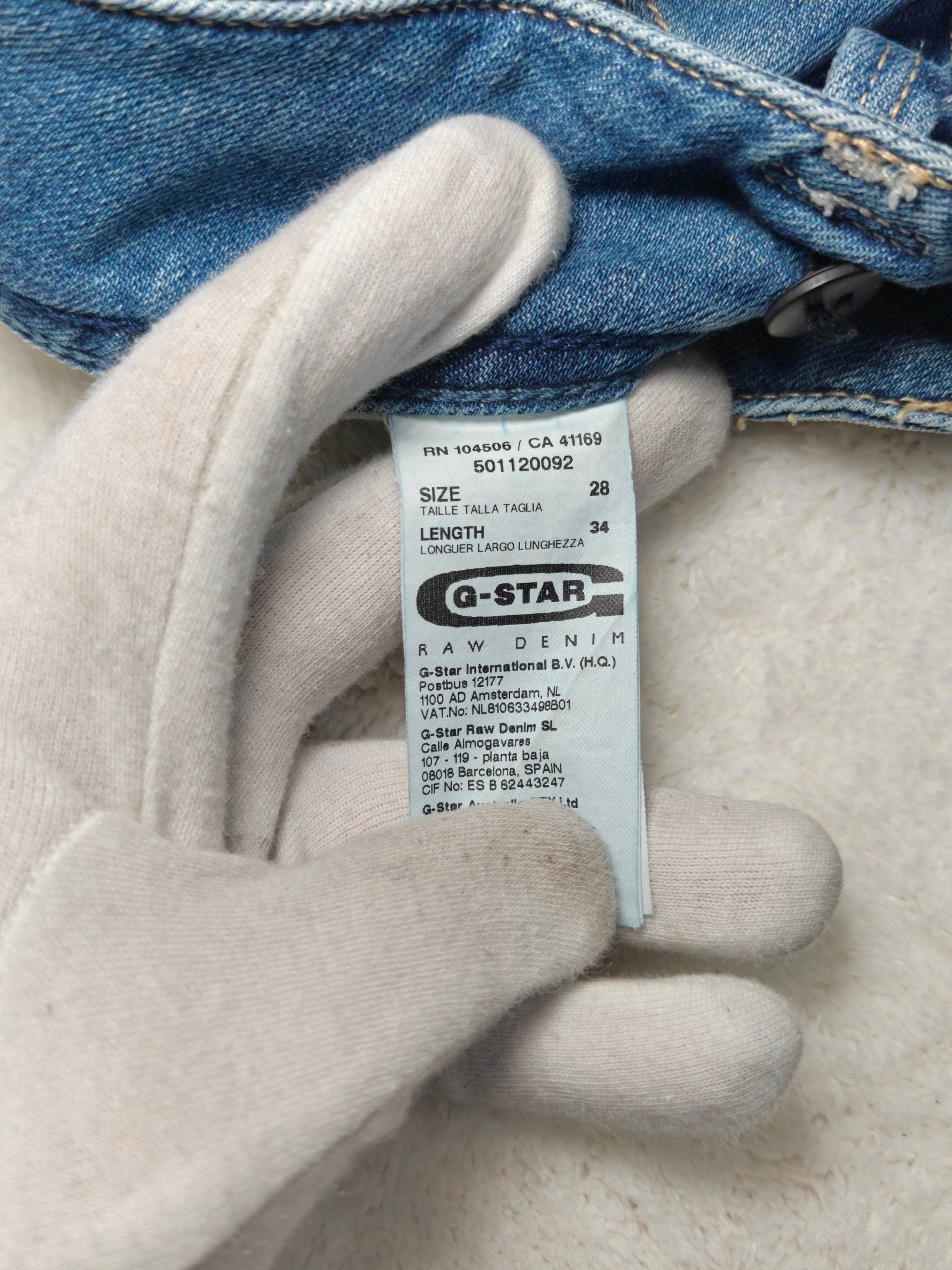 Women G - Star Lynn Blue Straight W28 L34 (EU 38/M) Jeans