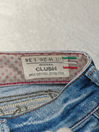 Women Diesel Clush Blue Wash 0070U Straight Slim W26 L34 (EU 36/S) Jeans