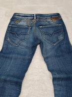 Women Diesel Clush Blue Wash 0070U Straight Slim W26 L34 (EU 36/S) Jeans