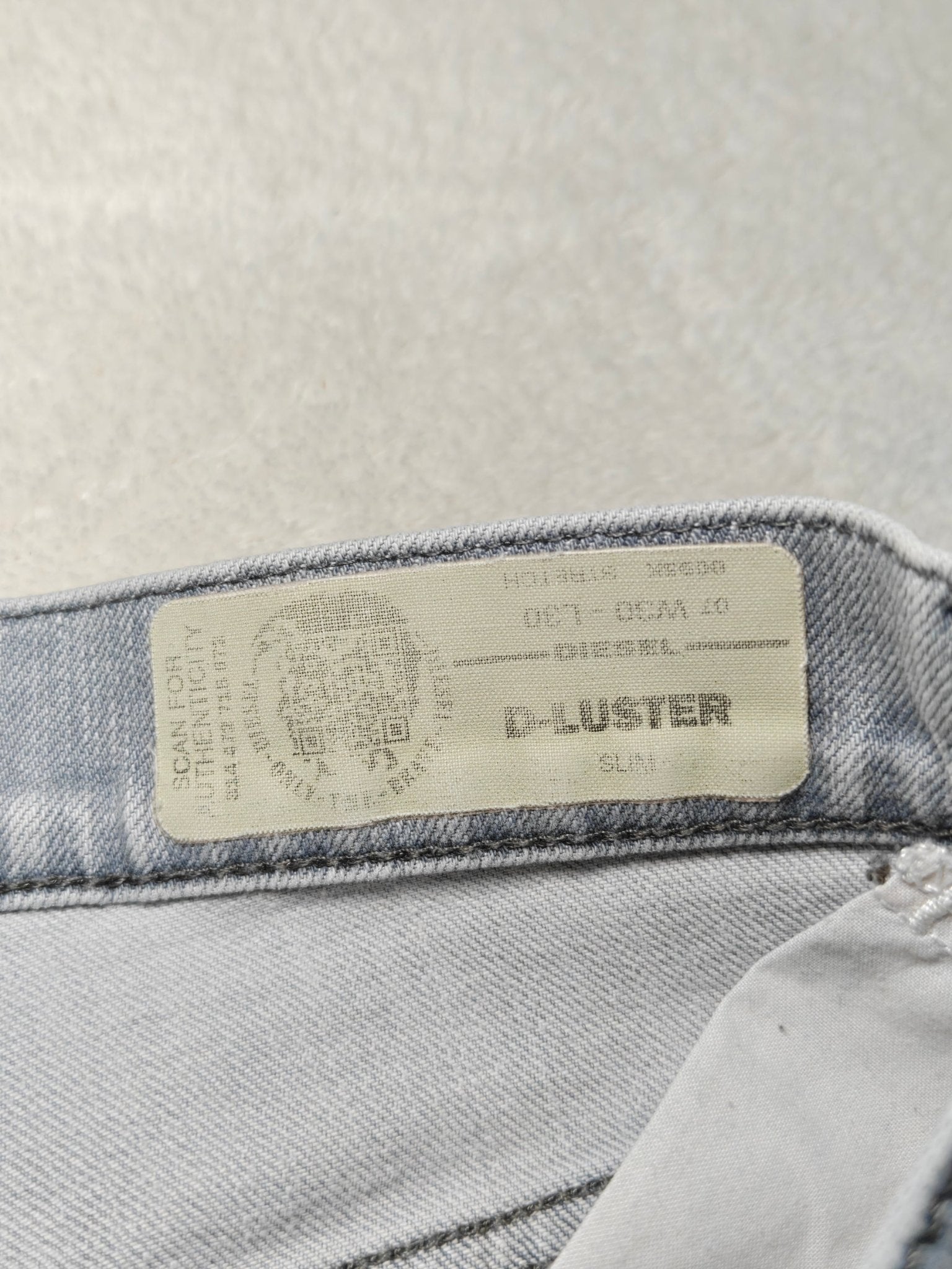 Men Diesel D - Luster Grey Wash 0095K Slim W30 L30 Jeans