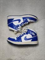 Women Air Jordan 1 Mid Hyper Royal White EU 40.5 Sneakers