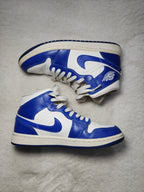 Women Air Jordan 1 Mid Hyper Royal White EU 40.5 Sneakers