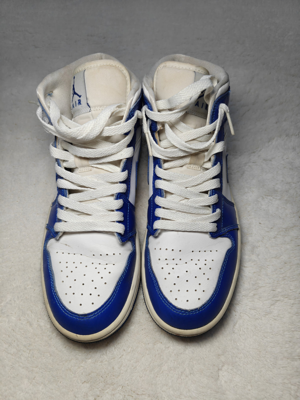 Women Air Jordan 1 Mid Hyper Royal White EU 40.5 Sneakers
