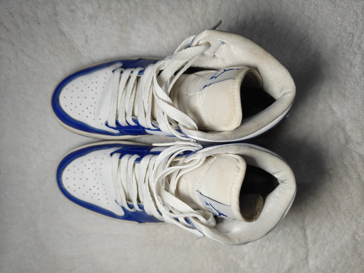 Women Air Jordan 1 Mid Hyper Royal White EU 40.5 Sneakers