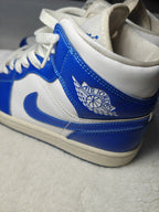 Women Air Jordan 1 Mid Hyper Royal White EU 40.5 Sneakers