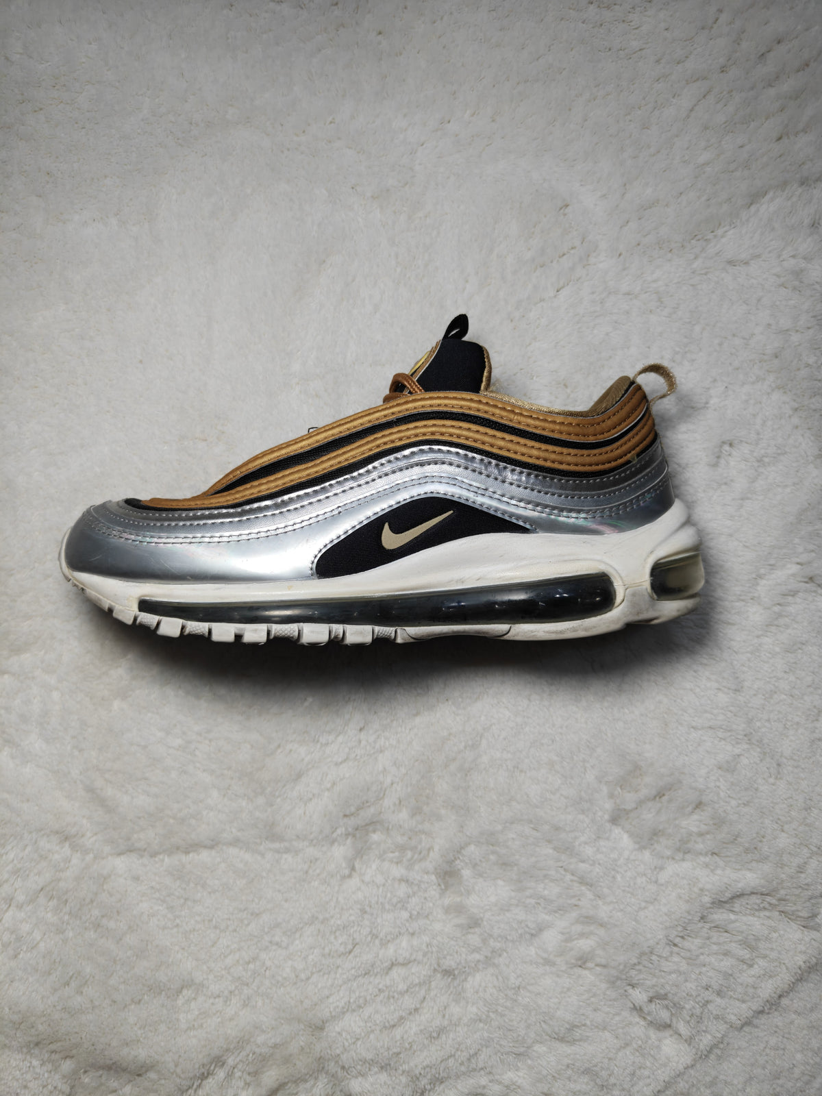 Women Nike Air Max 97 SE Metallic Gold Silver Black EU 38.5 Sneakers