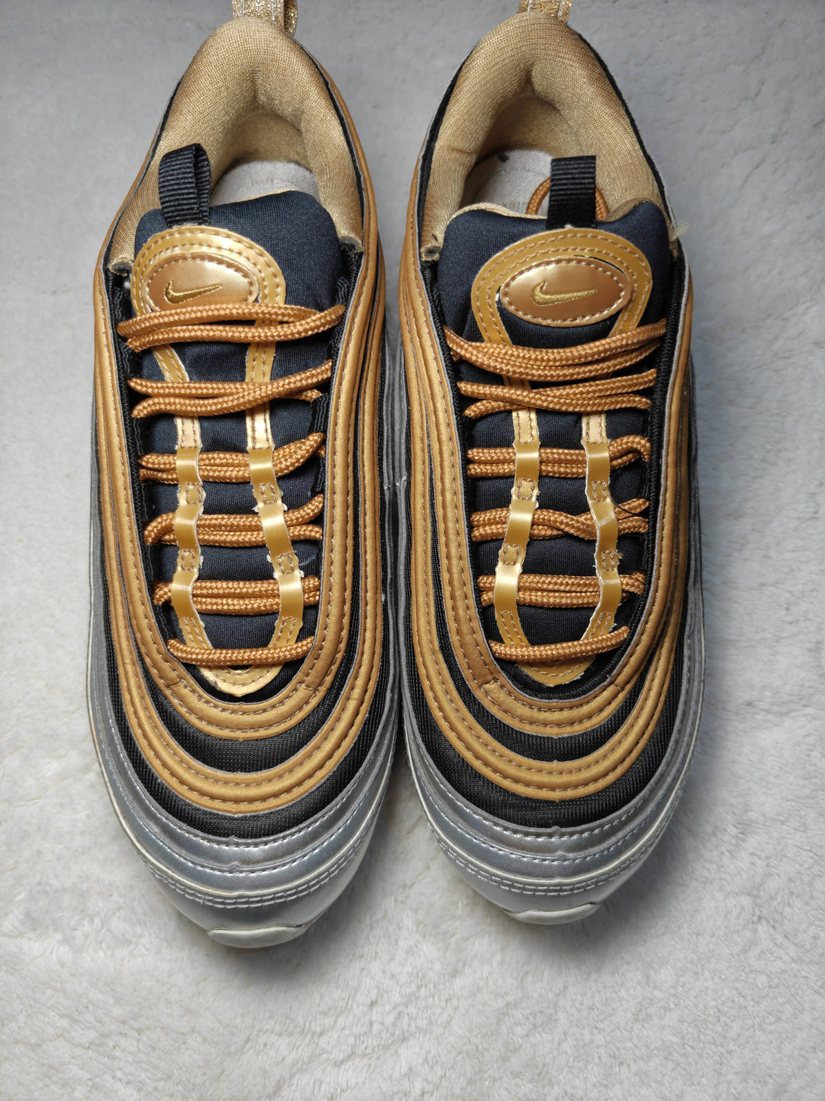 Women Nike Air Max 97 SE Metallic Gold Silver Black EU 38.5 Sneakers