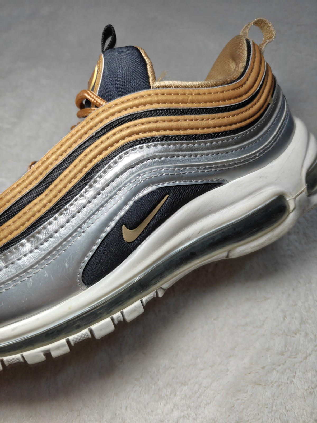 Women Nike Air Max 97 SE Metallic Gold Silver Black EU 38.5 Sneakers
