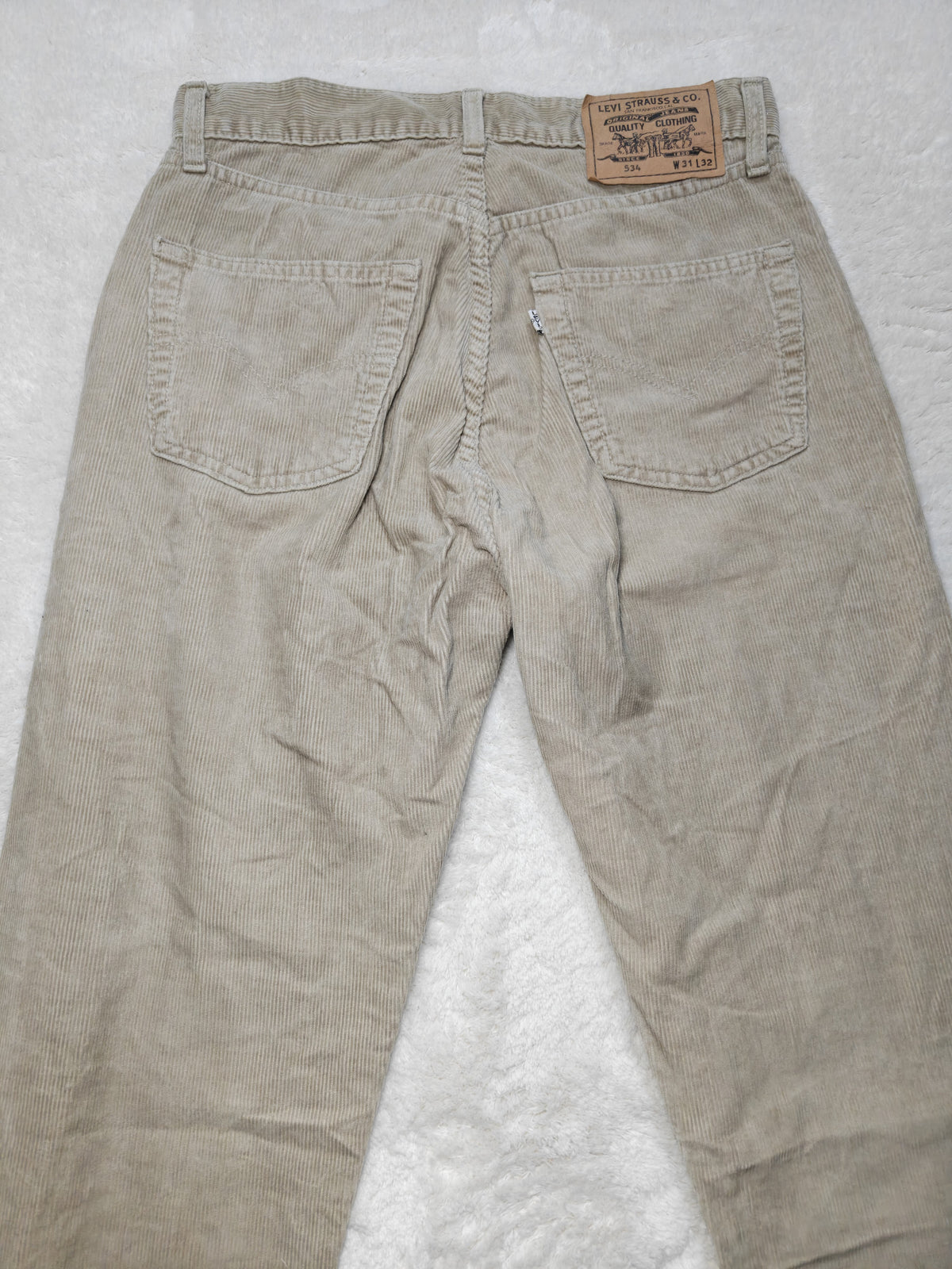 Men Levi’s 534 Light Beige Slim Straight W31 L32 Vintage 1996 Jeans