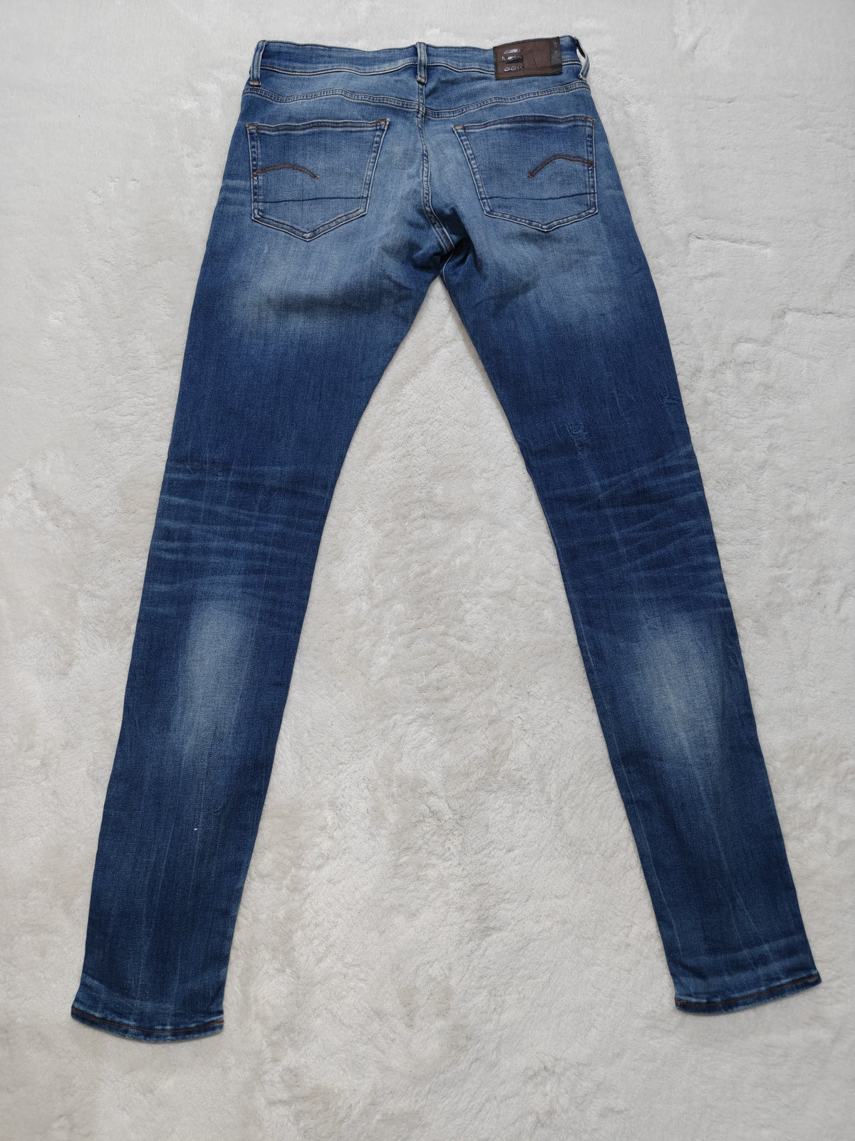 Men G-Star RAW 3301 Deconstructed Light Blue Skinny W32 L36 Jeans