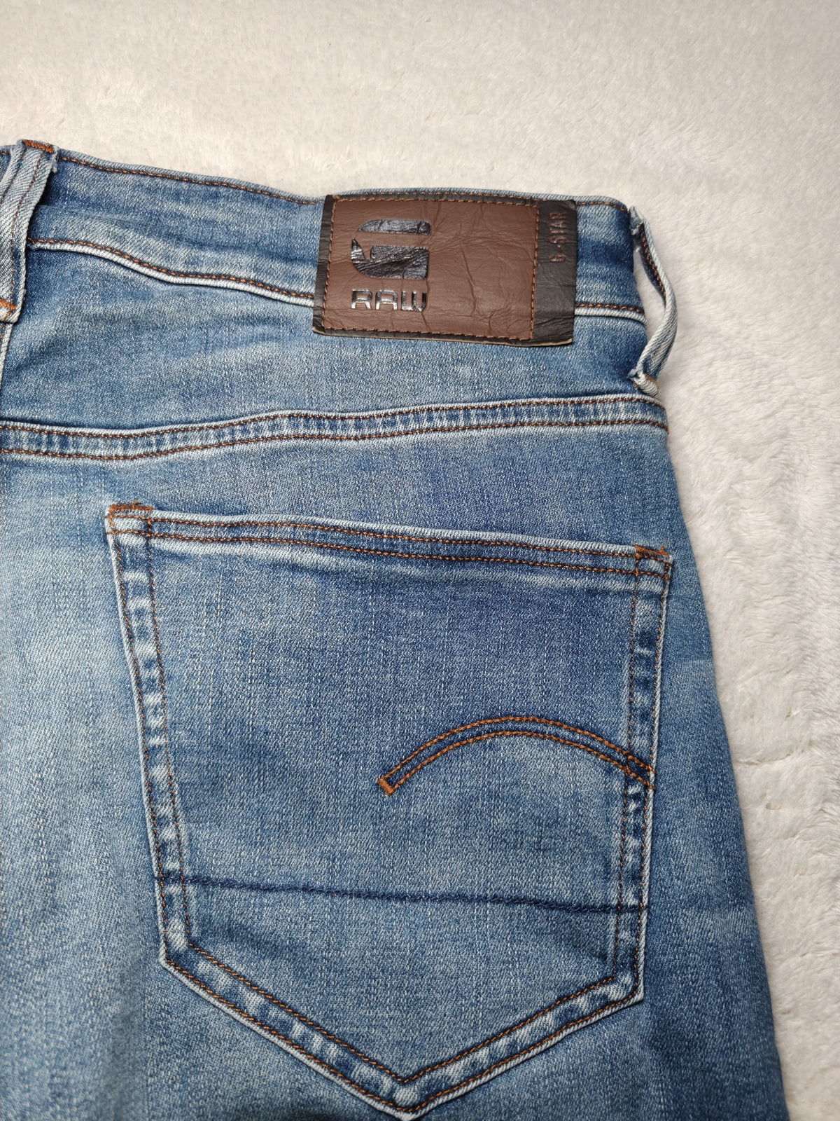 Men G-Star RAW 3301 Deconstructed Light Blue Skinny W32 L36 Jeans