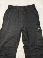 Men CAT Black Slim Cargo W34 L32 Pants