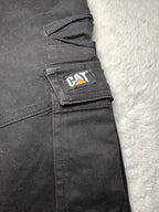 Men CAT Black Slim Cargo W34 L32 Pants