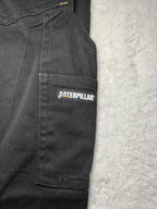 Men CAT Black Slim Cargo W34 L32 Pants