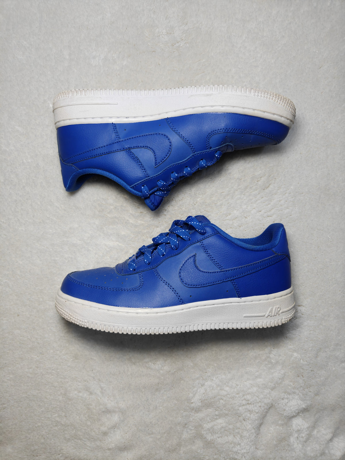 Boys Nike Air Force 1 Low GS Royal Blue White EU 38 Sneakers