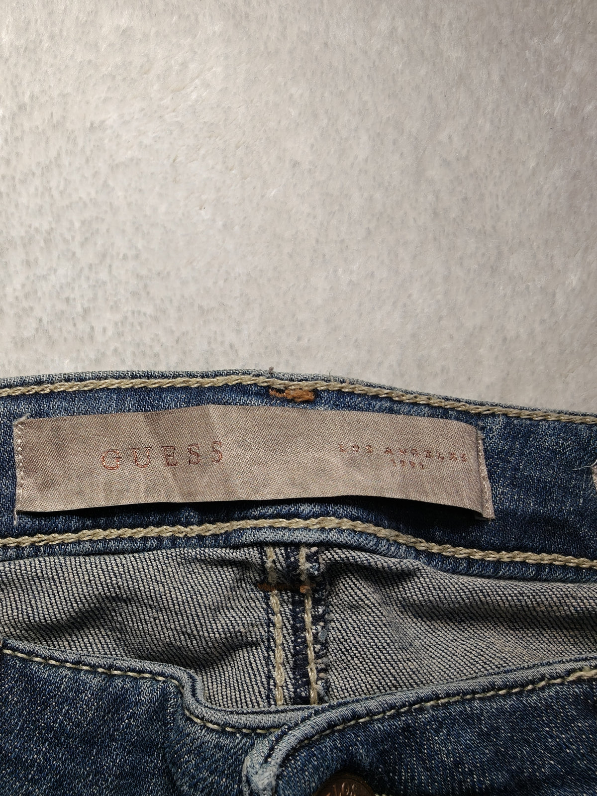Women Guess Curve X Blue Distressed Skinny W24 L31 (EU 34/XS) Jeans