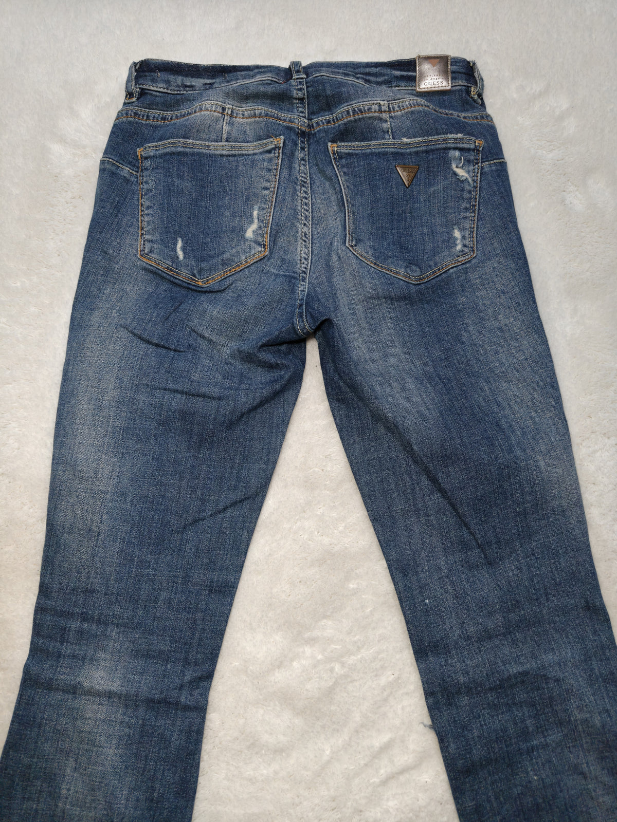 Women Guess Curve X Blue Distressed Skinny W24 L31 (EU 34/XS) Jeans
