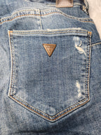 Women Guess Curve X Blue Distressed Skinny W24 L31 (EU 34/XS) Jeans