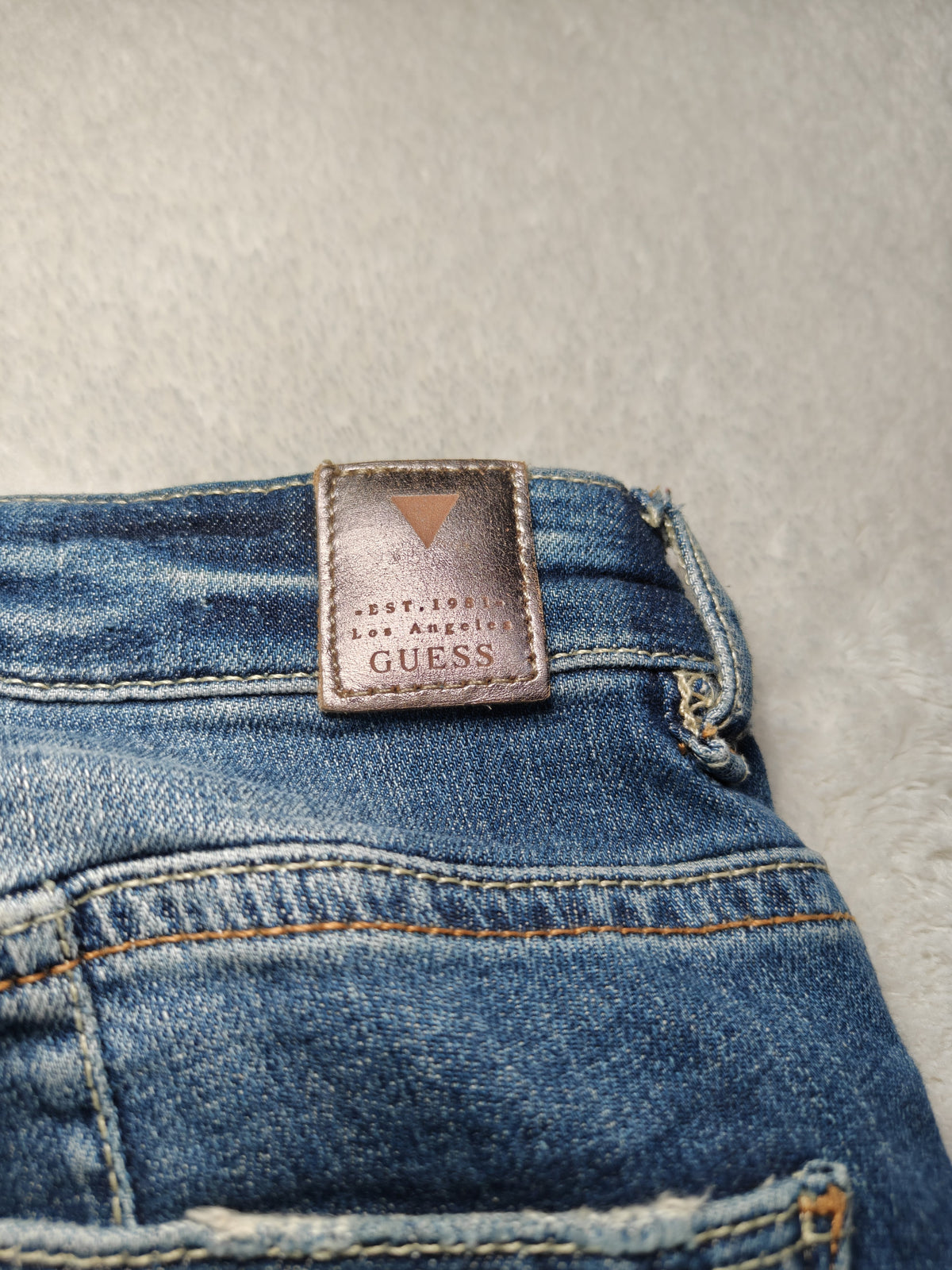 Women Guess Curve X Blue Distressed Skinny W24 L31 (EU 34/XS) Jeans