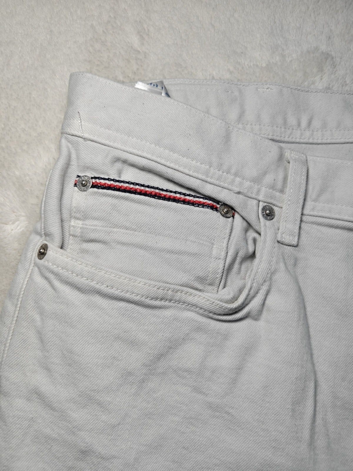 Men Tommy Hilfiger Denton White Straight W38 L32 Jeans
