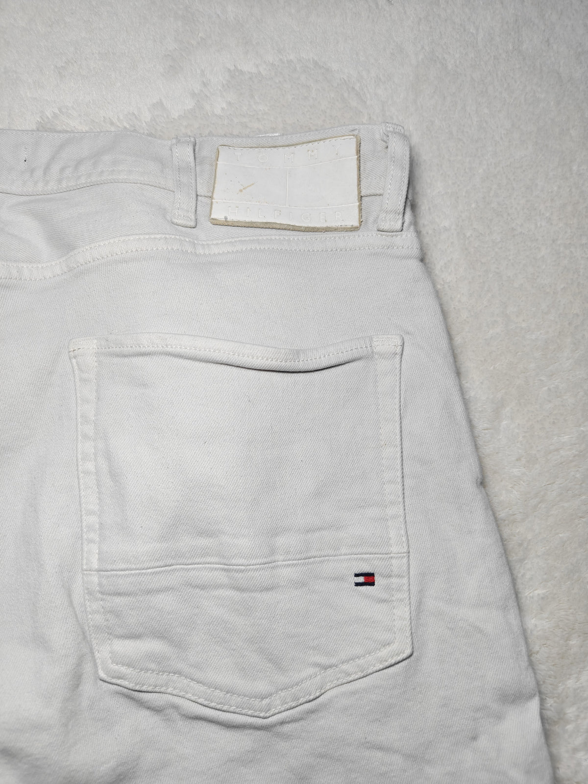 Men Tommy Hilfiger Denton White Straight W38 L32 Jeans