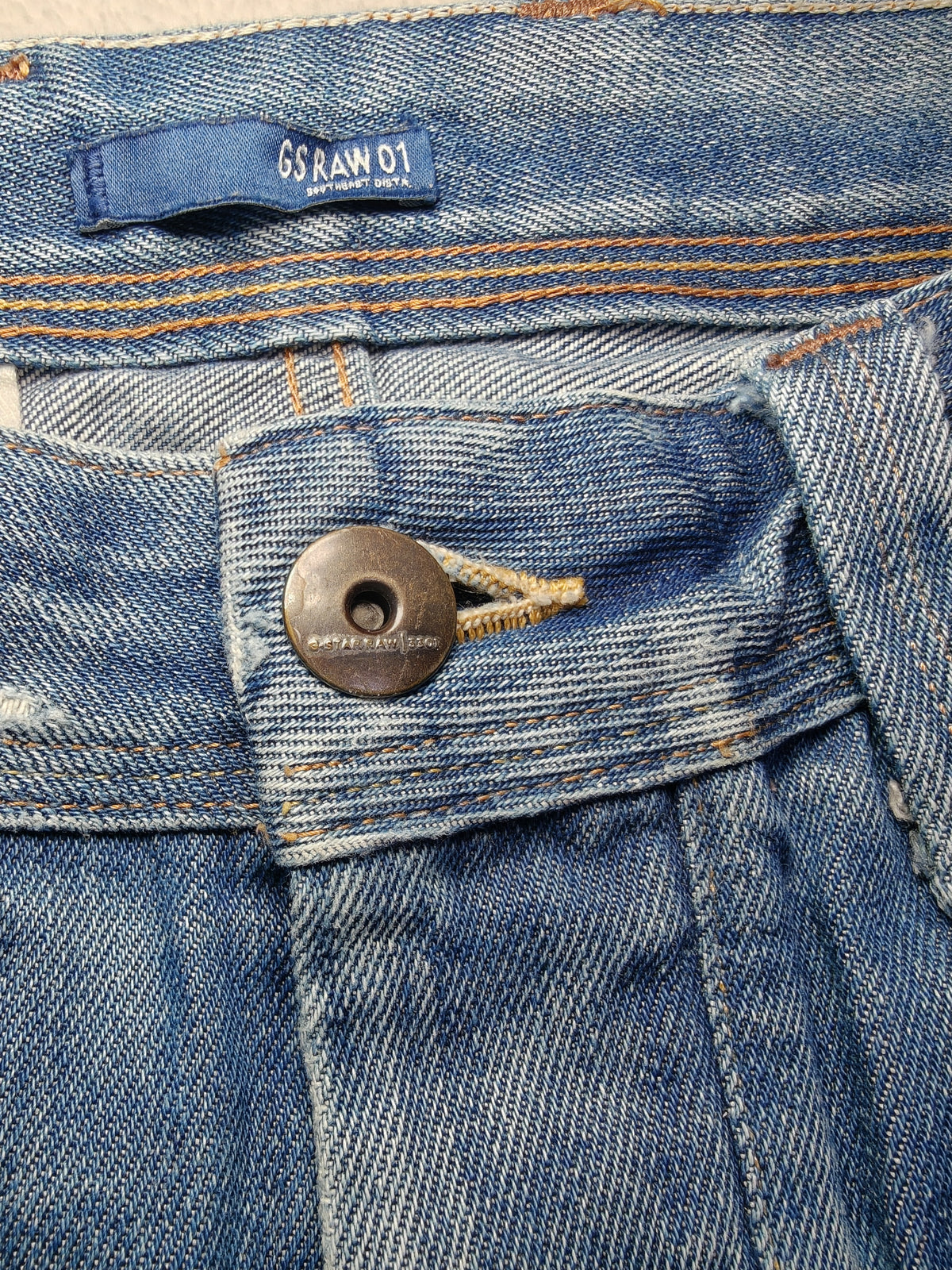 Men G-Star RAW Attacc Blue Straight W30 L32 Distressed Jeans