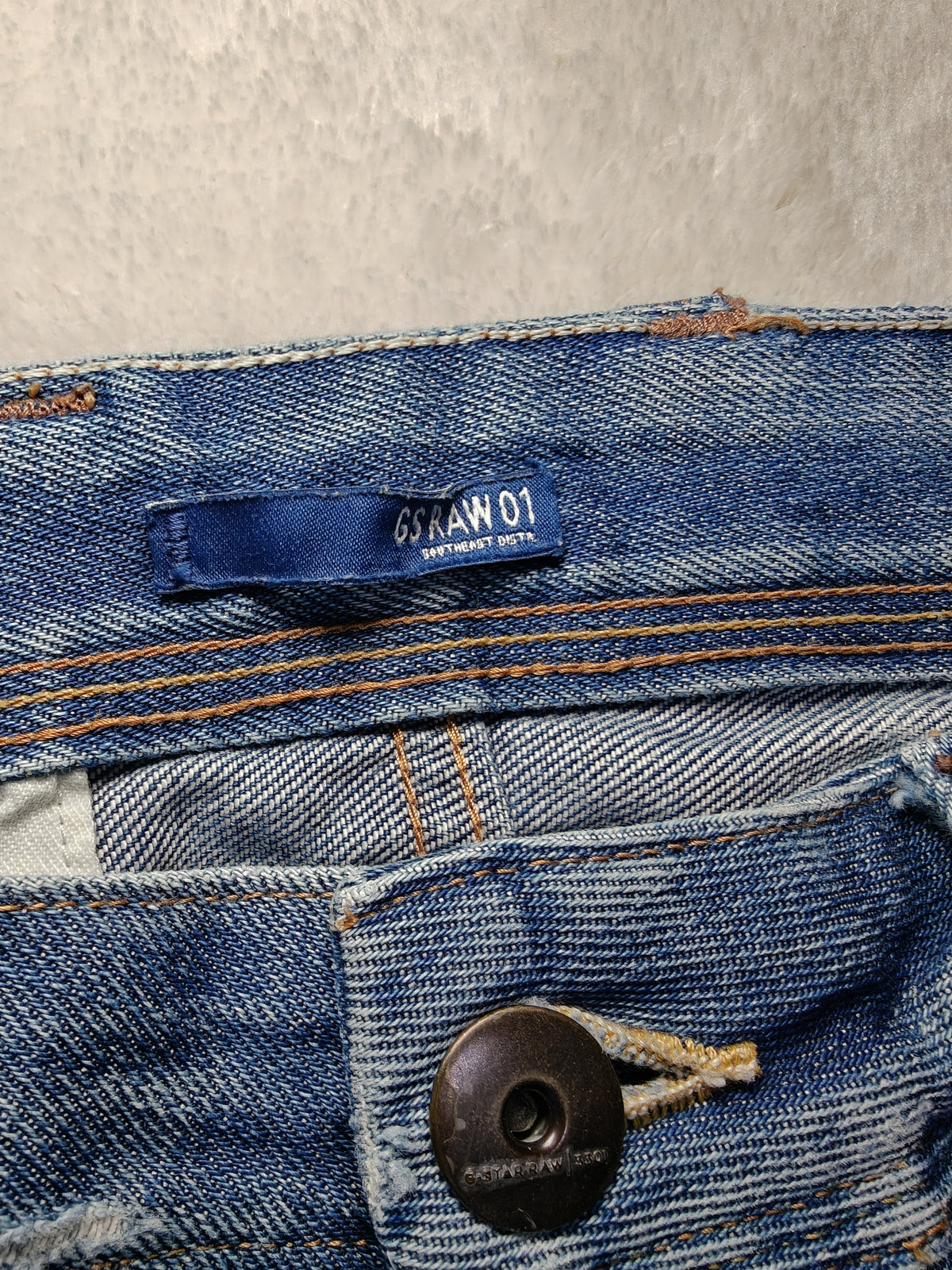 Men G-Star RAW Attacc Blue Straight W30 L32 Distressed Jeans