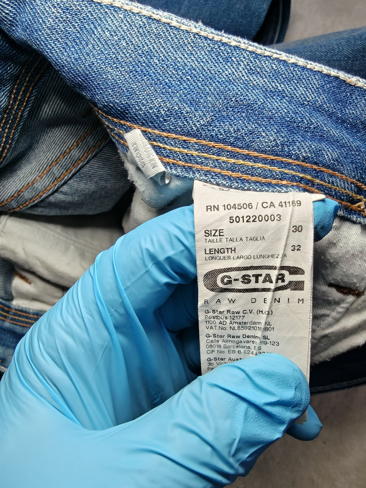 Men G-Star RAW Attacc Blue Straight W30 L32 Distressed Jeans