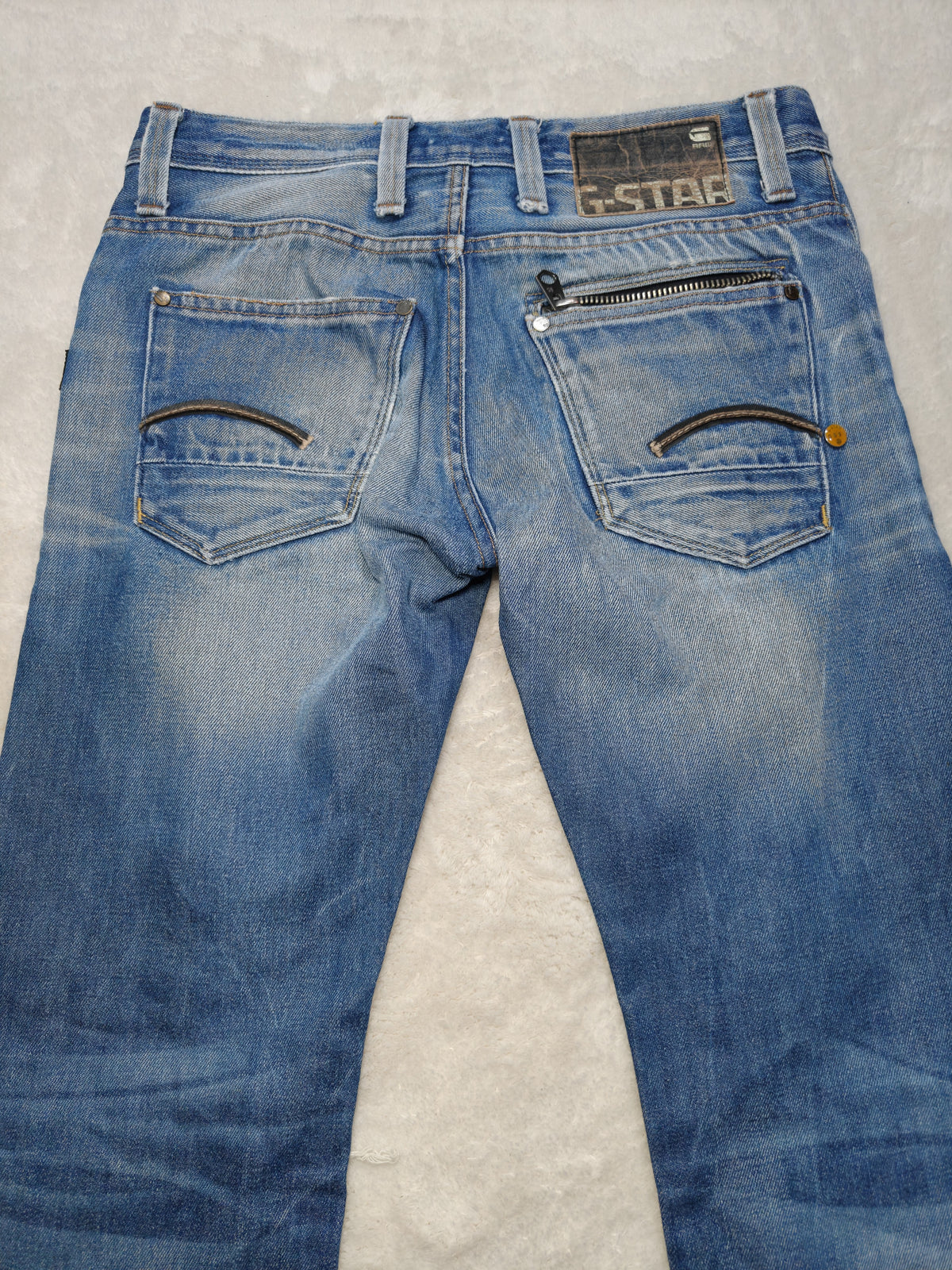 Men G-Star RAW Attacc Blue Straight W30 L32 Distressed Jeans