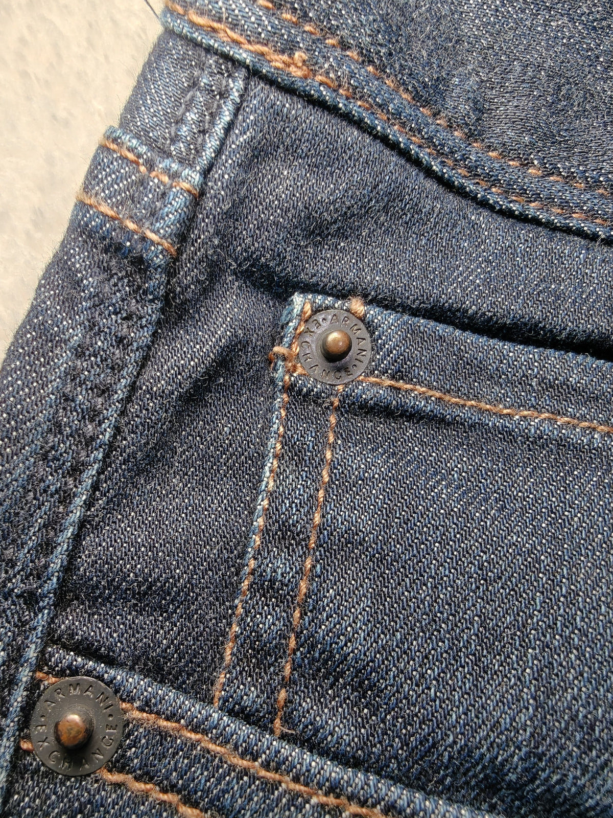 Men Armani Exchange J130 Dark Blue Skinny W31 L32 Jeans