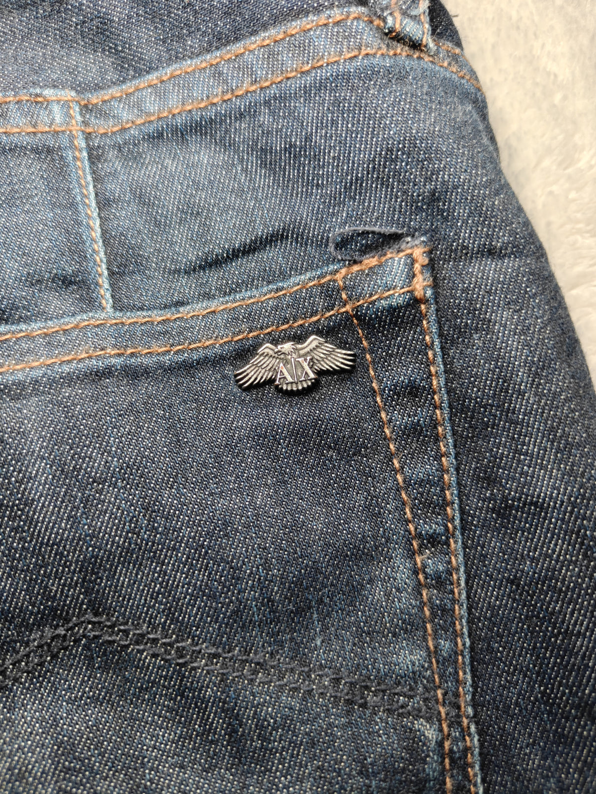Men Armani Exchange J130 Dark Blue Skinny W31 L32 Jeans