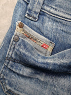 Women Diesel Keate Blue 0081M Straight W25 L32 (EU 34/XS) Vintage 2005 Jeans