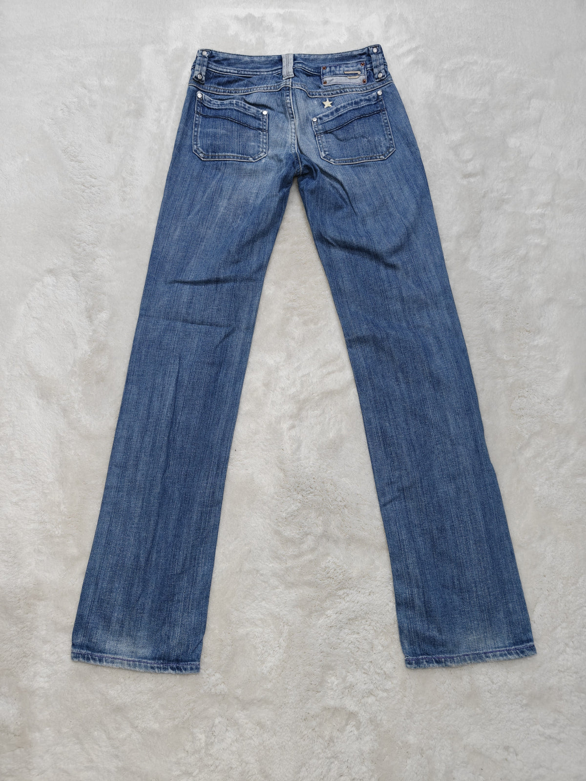 Women Diesel Keate Blue 0081M Straight W25 L32 (EU 34/XS) Vintage 2005 Jeans
