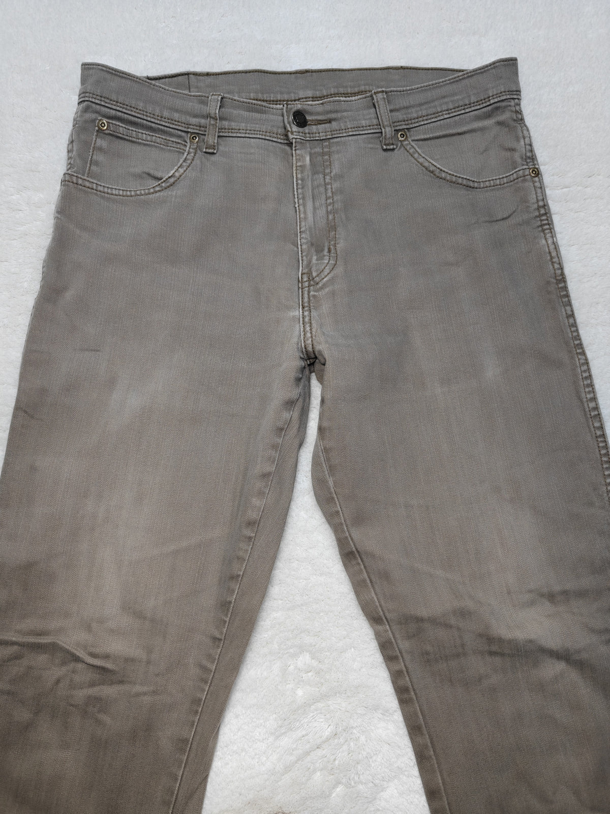 Men Wrangler Light Brown Regular Straight W33 L30 Jeans