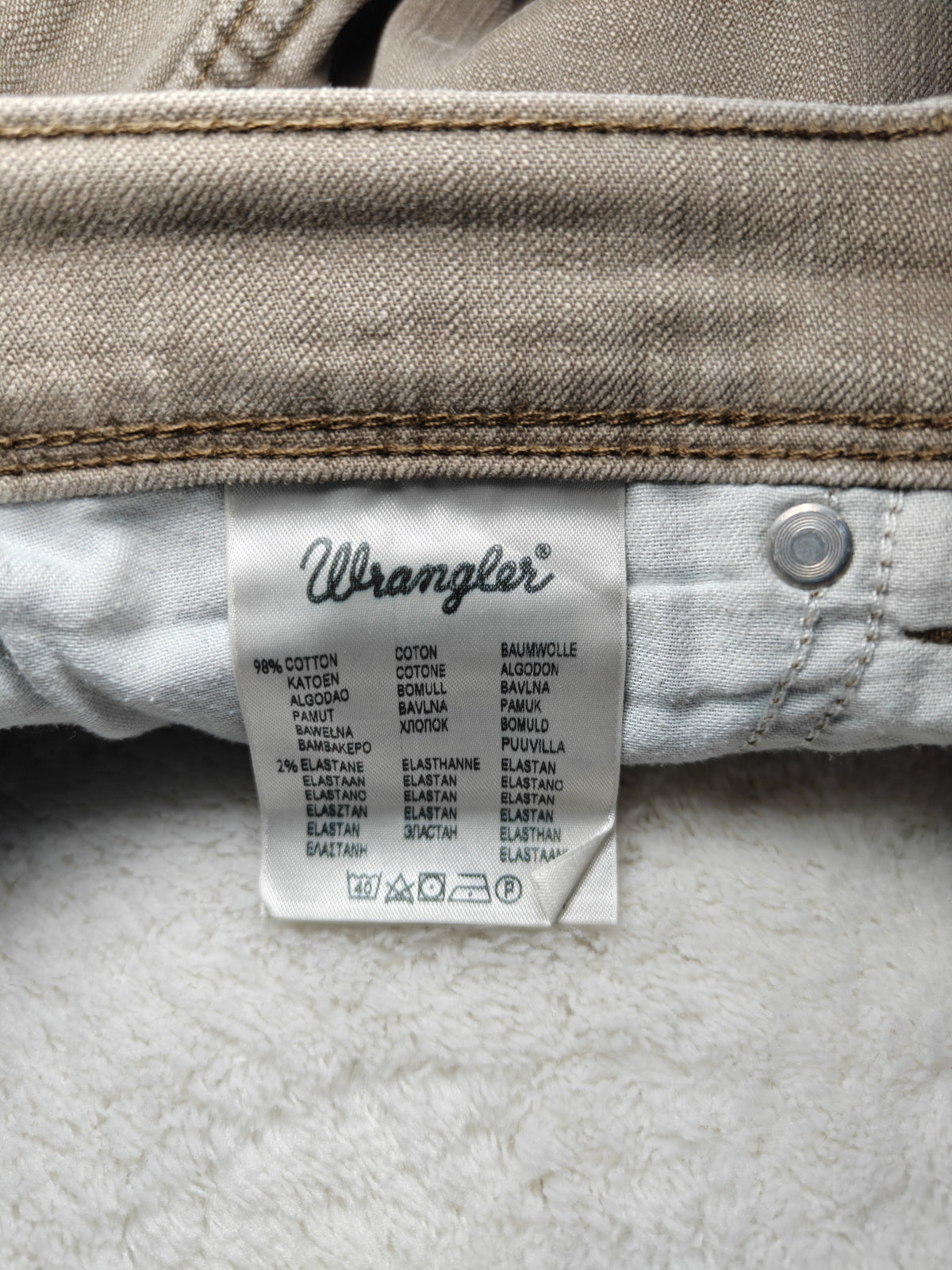 Men Wrangler Light Brown Regular Straight W33 L30 Jeans