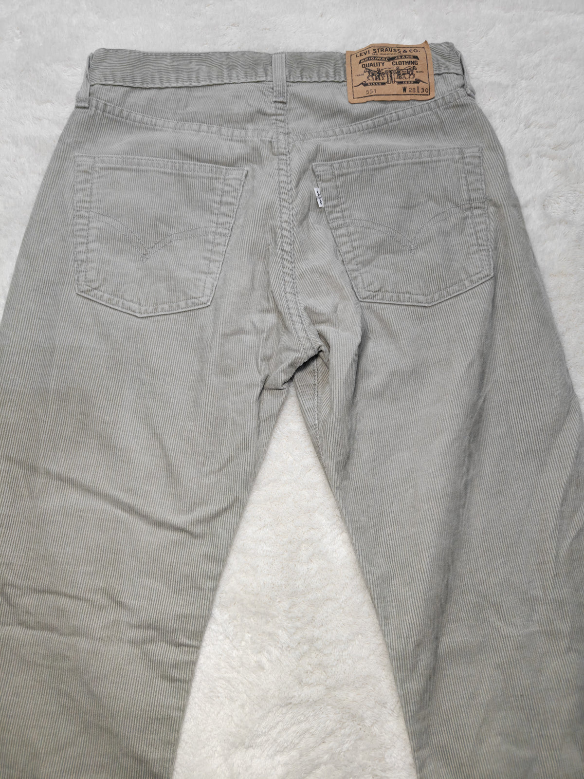 Men Levi’s 551 White Label Washed Charcoal Grey W28 L30 Vintage 1998 Jeans