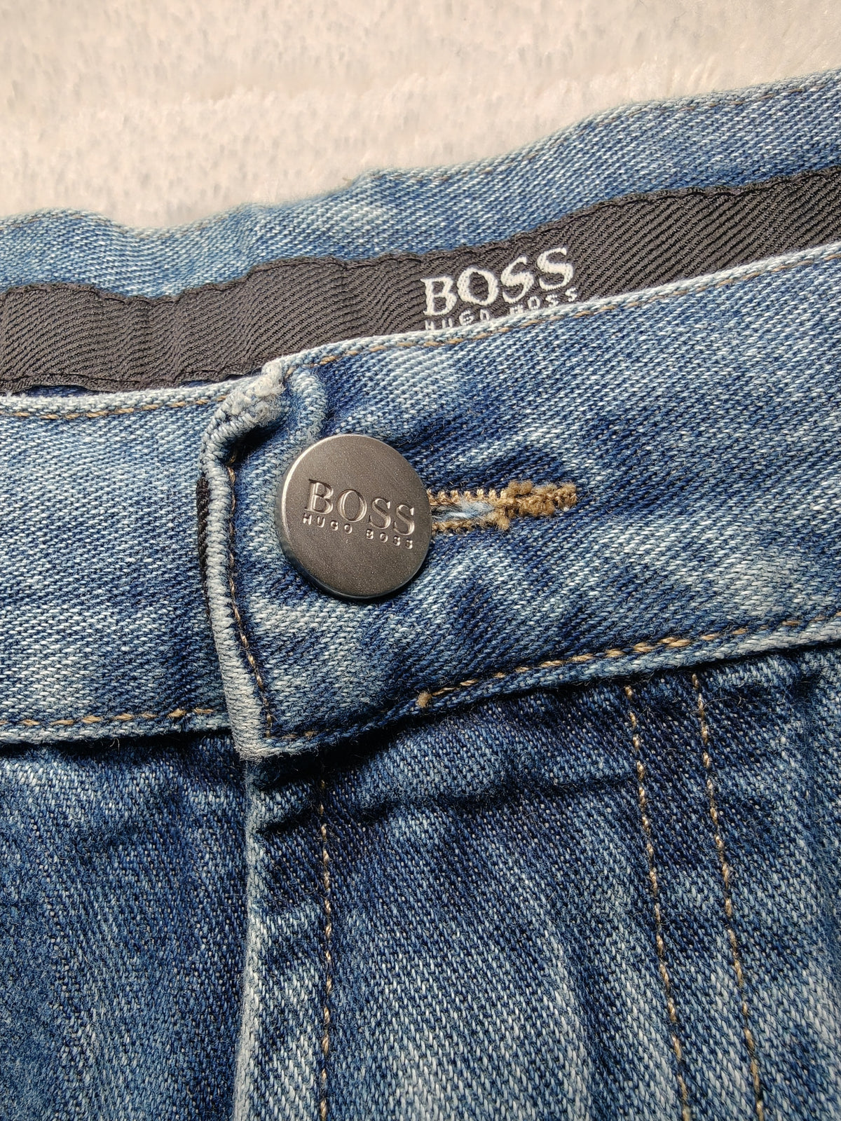 Men Hugo Boss Alabama Blue Straight W40 L34 Made in Italy Jeans