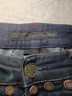 Men Calvin Klein Dark Washed Blue Slim W34 L32 Jeans